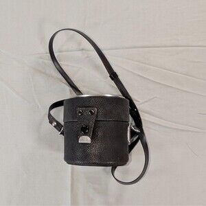 Vintage Camera Lens Hard Leather Case with Strap